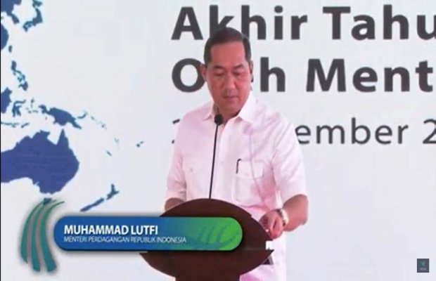 Foto: Menteri Perdagangan Muhammad Lutfi memimpin pelepasan pasan ekspor  senilai Rp35,03 atau setara USD 2,44 miliar.