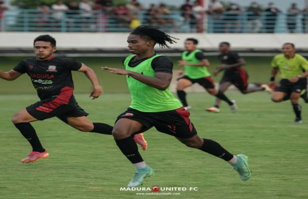 Foto: Skuad Madura United jalani pemusatan latihan