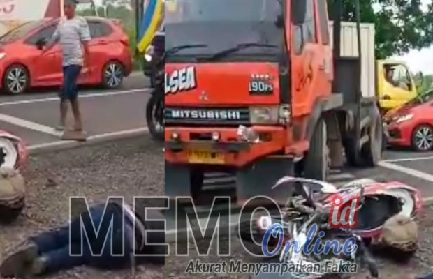 Foto : Laka Lantas terjadi di jalan raya Pleyang Sampang