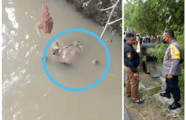 Foto : Kondisi Korban Saat Pertama Kali Ditemukan di Aliran Sungai