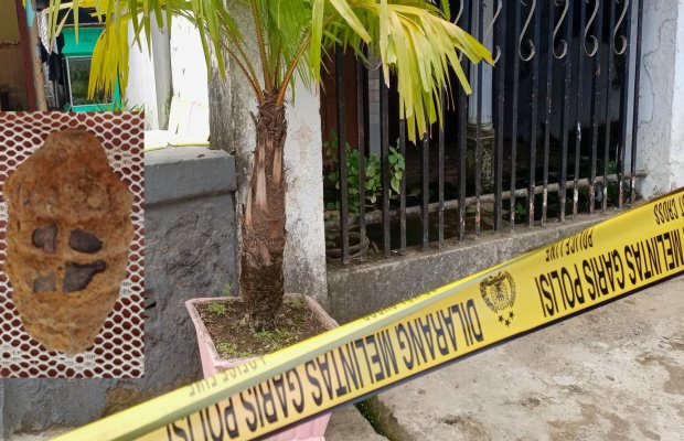 Foto: Lokasi Penemuan Benda Mirip Granat Sudah di Pasang Garis Polisi