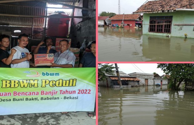 Foto: Banjir di Babelan yang sampai saat ini masih belum surut