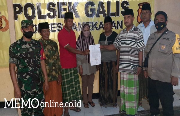   Foto : Hasil Proses Mediasi Kedua Belah Pihak Berlangsung Damai di Polsek Galis.
