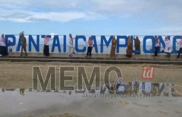 Foto : Nakes Puskesmas Camplong saat berada di pantai Camplong