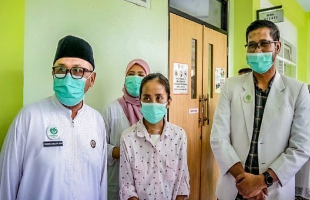 Foto: Pasien bedah jantung yang sudah diperkenankan pulang dari rumah sakit
