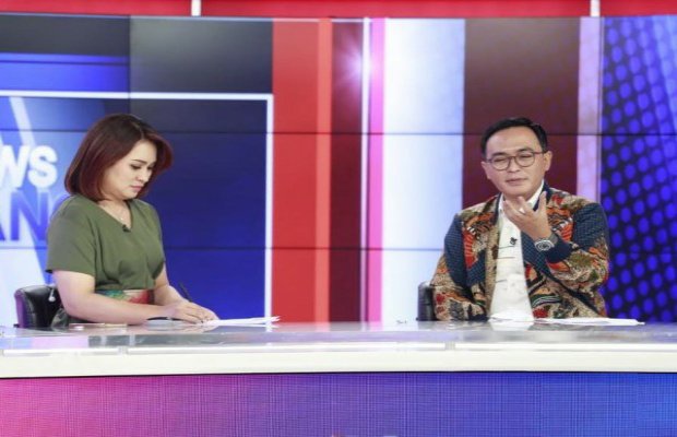 Foto : Bupati Pamekasan, Baddrut Tamam saat tampil pada acara Inews siang