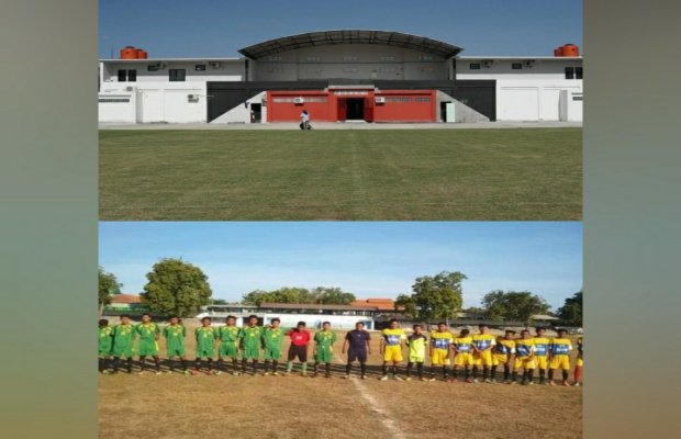 Foto: Kolase lapangan latihan kondisi sekarang dan saat dulu 