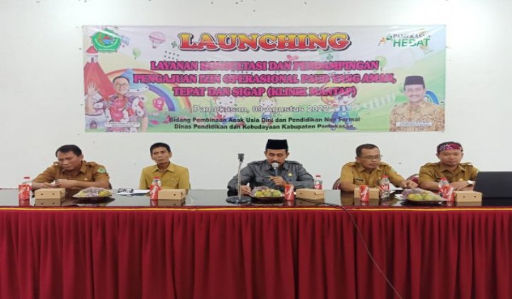 Foto : Dinas Pendidikan dan Kebudayaan Kabupaten Pamekasan launching Program Klinik Mantap, yaitu program layanan konsultasi dan pendampingan pengajuan izin untuk PAUD.