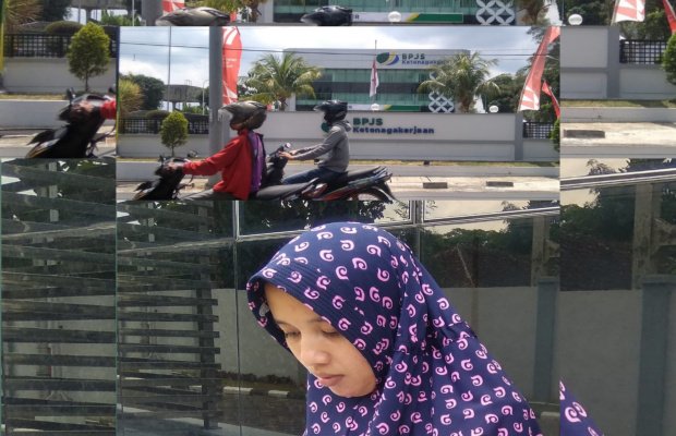 _Foto: Husnul istri Almarhum Dedi mantan Kepala Dusun (Kasun) Lombung, Desa Suren._