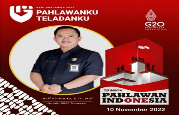 Foto: Benner kepala DKPP Kabupaten Sumenep, Arif Firmanto