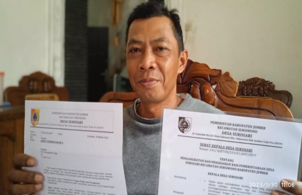 Foto: Perangkat Desa Sukosari yakni Asep
