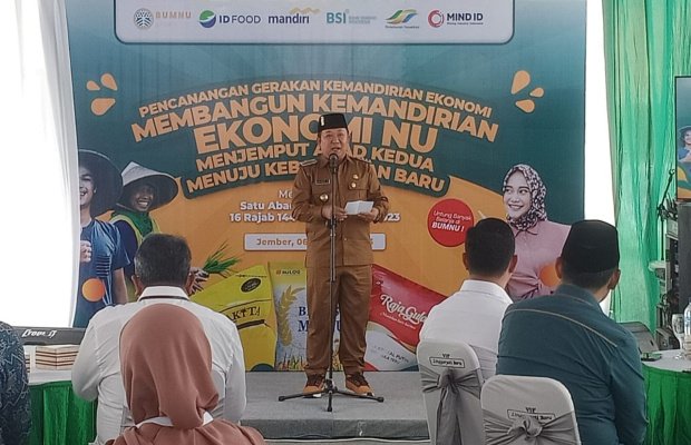 Foto: Bupati Jember saat memberikan sambutan