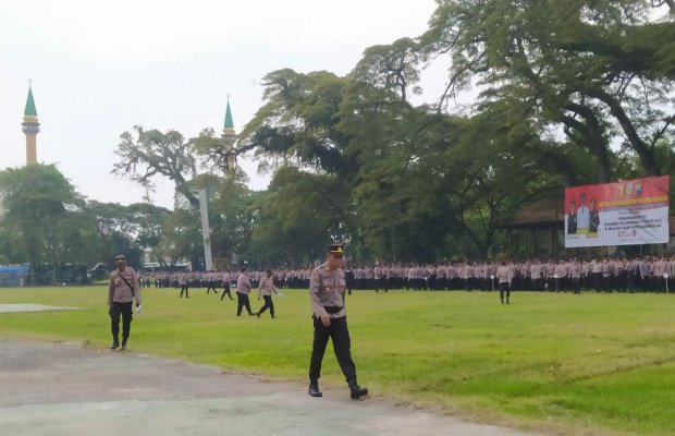 Foto: Polres Bangkalan saat persiapan pengamanan Pilkades
