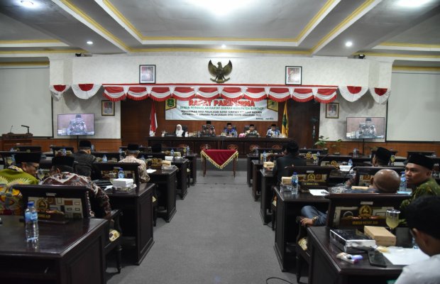 Foto: Suasana Paripurna di gedung DPRD Sumenep