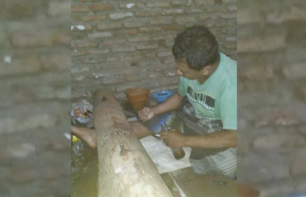 Foto: Samsul Arifin saat ditemui awak media di kamar