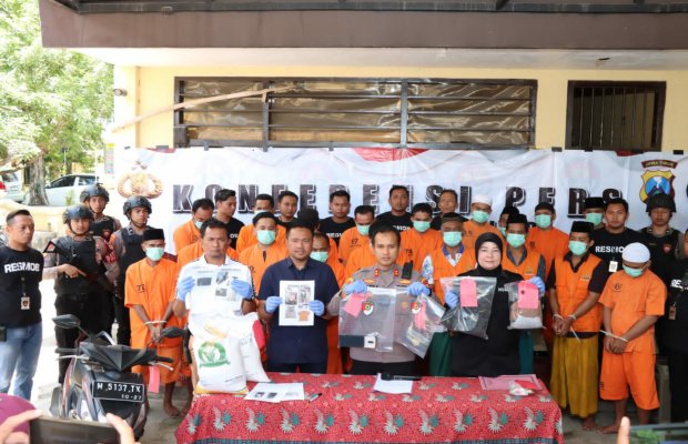 Foto: Kapolres Sumenep menjabarkan BB yang diamankan