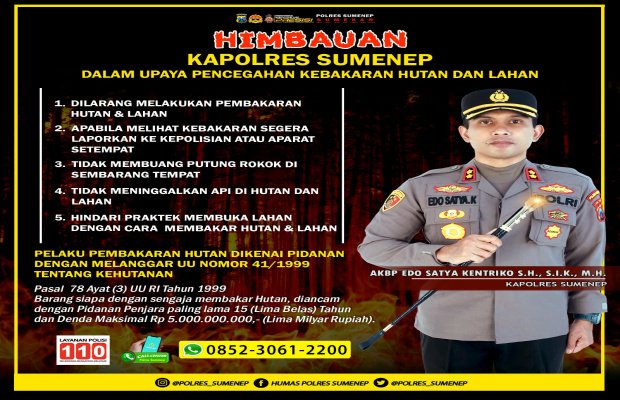 Foto: Benner Himbauan Kapolres Sumenep