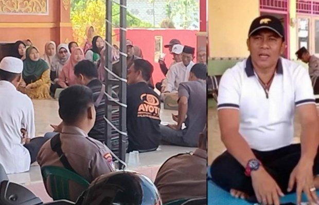 Foto: Masyarakat dan Pj. Desa Nambakor Sumenep Saat Berkumpul di Balai Desa Setempat