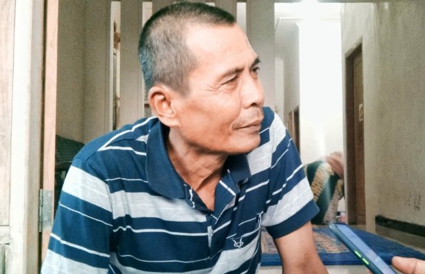 Foto : Suyono, saat ditemui di kediamannya