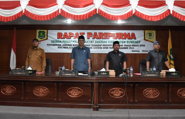 Foto: Suasana rapat Paripurna APBD 2024 di DPRD Sumenep  