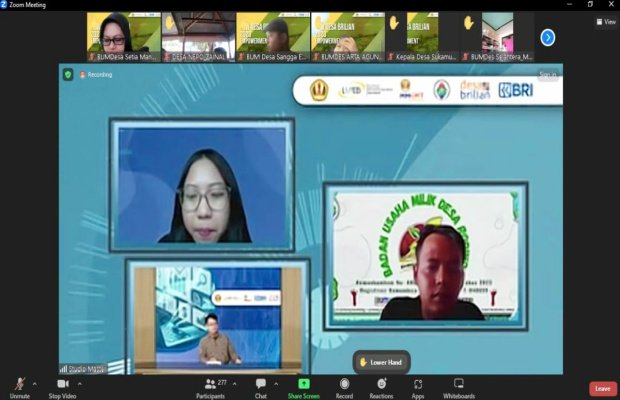Foto: Pengumuman nominasi 15 besar melalui Zoom Meeting 
