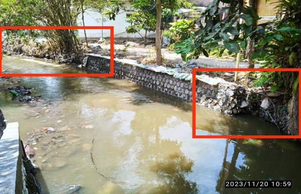 Foto: Kondisi proyek irigasi yang dikeluhkan warga