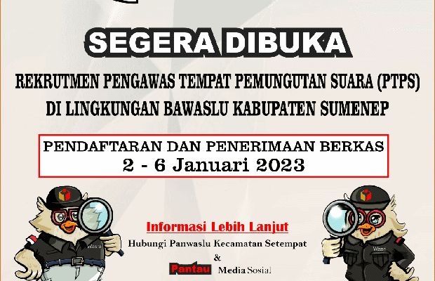 Foto: Benner rekrutmen pengawas TPS pemilu 2024