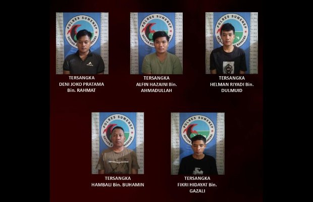 Foto: 5 Pelaku Narkoba di Sumenep usai diamankan Polisi