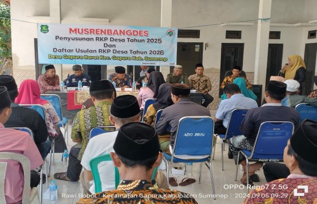 Foto: Suasana Musrenbangdes Penyusunan RKP Tahun 2025 dan Usulan RKP 2026 Pemdes Gapura Barat