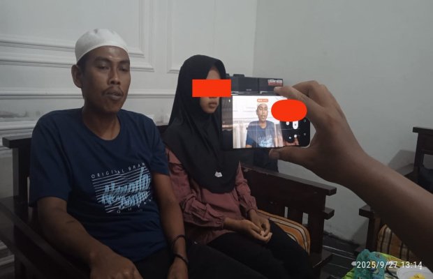 Foto: Rudi Bersama anaknya usai videonya di viralkan 