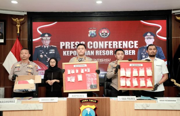 15 Tersangka Jaringan Narkoba yang Diamankan Polres Jember