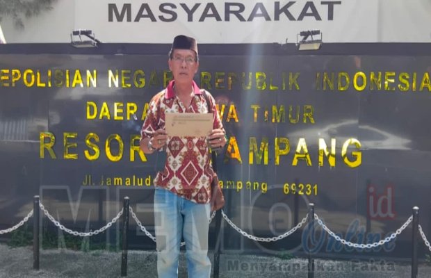 Foto : H. Maula Zaini, ketua Formabes usai kirim surat ke Polres Sampang