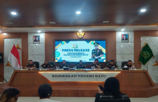 Foto: Kegiatan Press Release Kejaksaan Negeri Batu