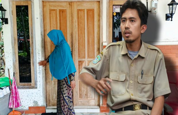 Foto : Sahrul, Tim Teknis (DPKP Lumajang), background penerima manfaat.