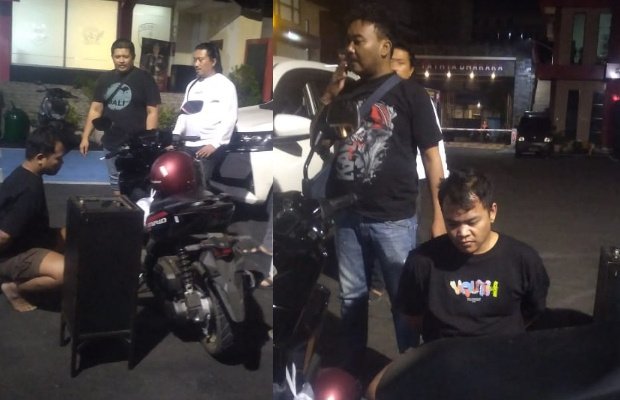 Foto: Tersangka maling kotak amal masjid usai ditangkap polisi 