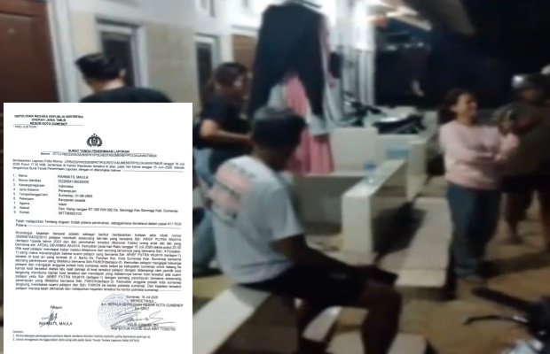 Foto: Potongan video Penggerebekan dan bukti pelaporan 