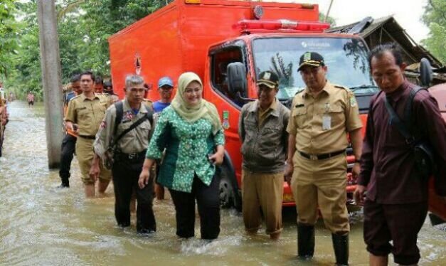 Tinjau Banjir Muaragembong, Bupati Bekasi perintahkan Normalisasi Kali Ciherang