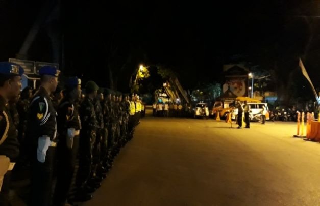 Foto Apel Gelar Pasukan dari 13 Instansi di Depan Pos Pantau Lebaran