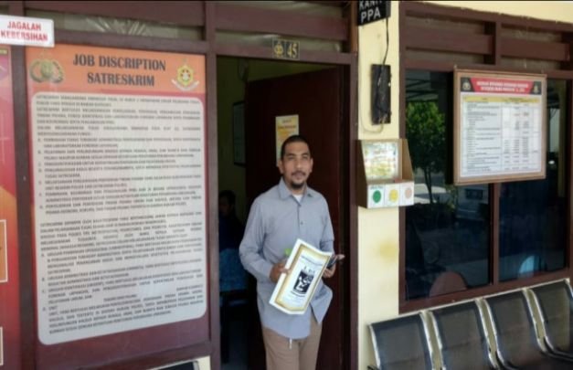 Foto : Adv. Marsuto Alfianto, S.H,. M.H saat Menyurati Unit PPA Polres Pamekasan