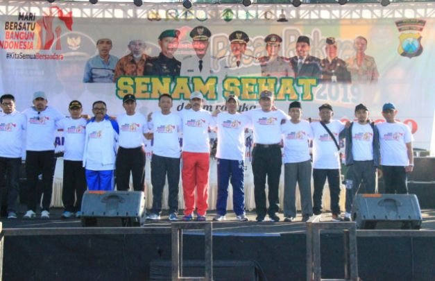 Foto: Forkopimda Bondowoso saat Deklarasi Damai Bersatu Membangun Indonesia