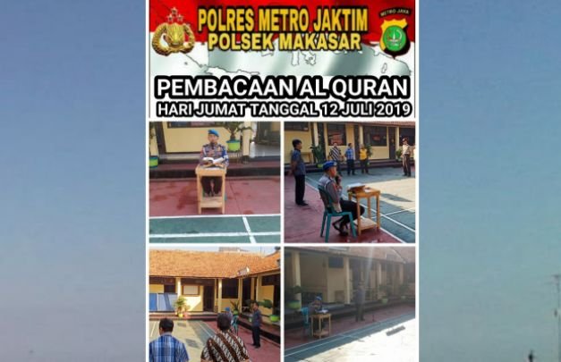 Foto: AIPTU Abdul Basit.SH saat membaca ayat suci Al quran