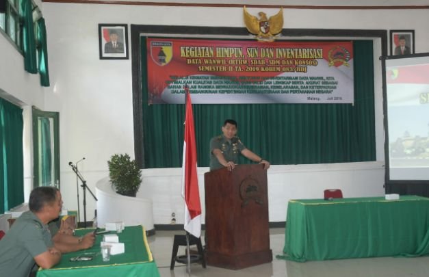 Foto: suasana Penyusunan dan Inbentarisir Data Satkorwil di Korem 083 / Baladhika Jaya