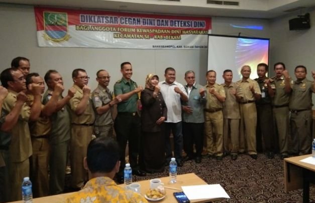 Foto : Pendidikan dan Latihan Dasar FKDM oleh Bakesbangpol Kabupaten Bekasi