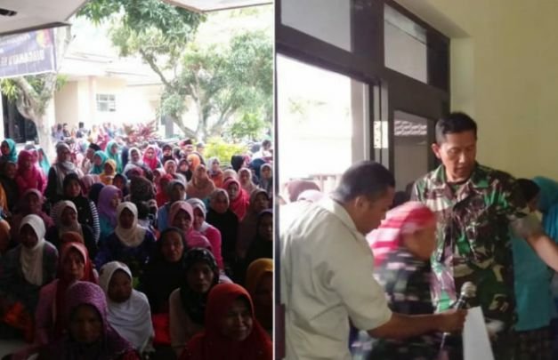 Foto: pengamanan pembagian kartu pkh
