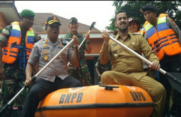 Foto : Walikota Bersama Kapolres Kota Probolinggo Kontrol Kesiapsiagaan Bencana.