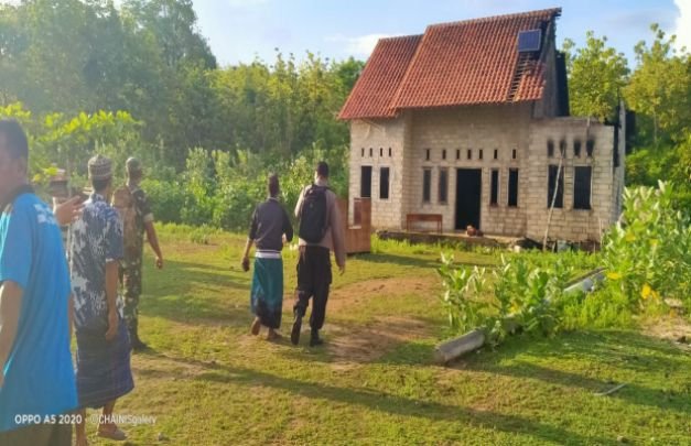 Foto: rumah Kades Paliat usai dilalap si jago merah