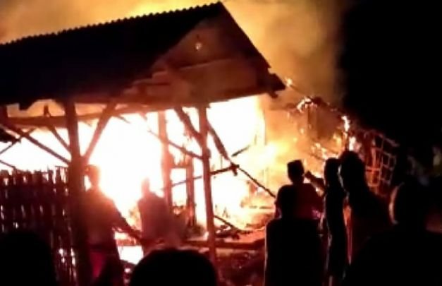 Foto: kebakaran sebuah pondok pesantren di sumenep