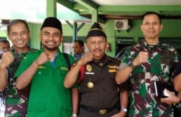 Foto: GP Ansor Bondowoso bersama TNI
