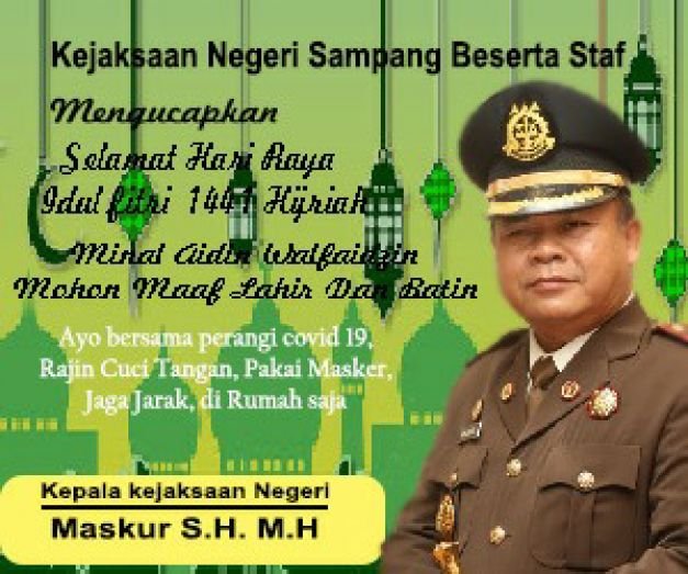 Foto: Kepala kejaksaan Negeri Sampang Maskur SH,. MH