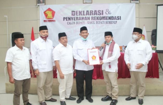 Foto: Partai Gerindra saat Deklarasi dukungan ke Pasangan Fauzi-Eva di Pilkada Sumenep 2020